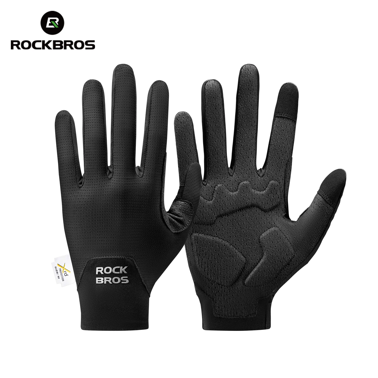 ROCKBROS Fahrradhandschuhe Vollfinger Touchscreen-fähig für Herren und Damen Frühling Herbst Fahrradhandschuhe mit Polsterung Atmungsaktive Handschuhe Motorrad