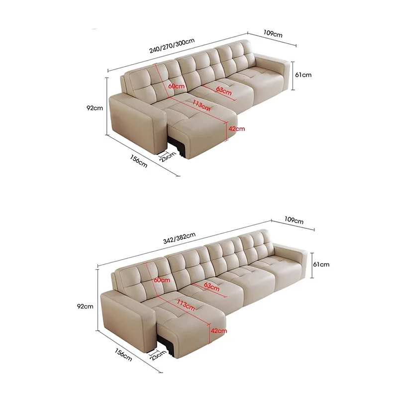 

Sofa multifunctional straight row sofa bed retractable electric sofa living room small apartment