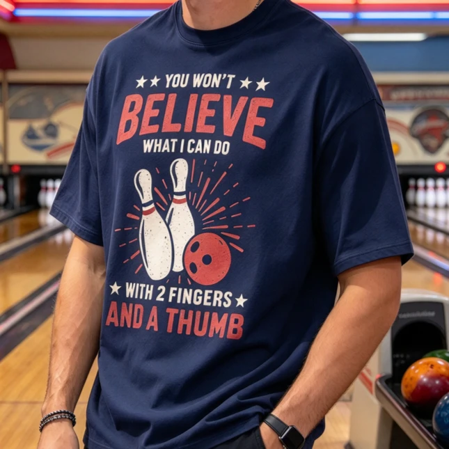 Bowling Lover Gift T Shirt Men Funny Bowler Quote Graphic Tee Retro Bowling Ball Pins Print Casual Cotton Short Sleeve Y2k Top