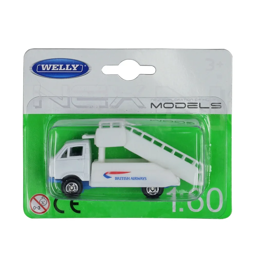 WELLY 1:60 Toyota Corolla Car Bus Vehicle Diecast Mini Model Car Airport Baggage Tractor Trailer Alloy Metal Toy Car Gifts B197