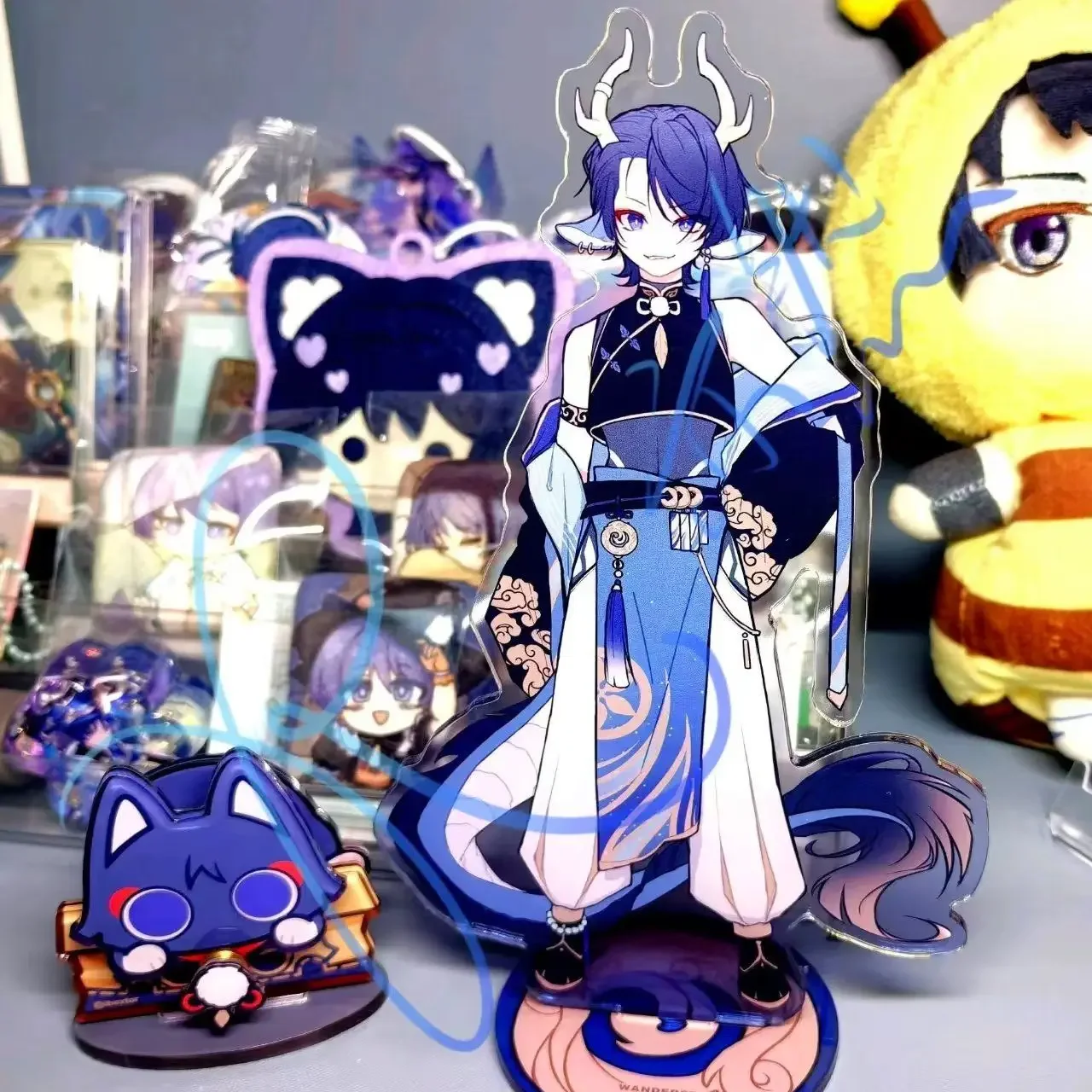 Scaramouche Acrylic Stand Wanderer Figure Display Anime Goods Collection Desk Decoration Ornament Accesorios Toy Model Gift