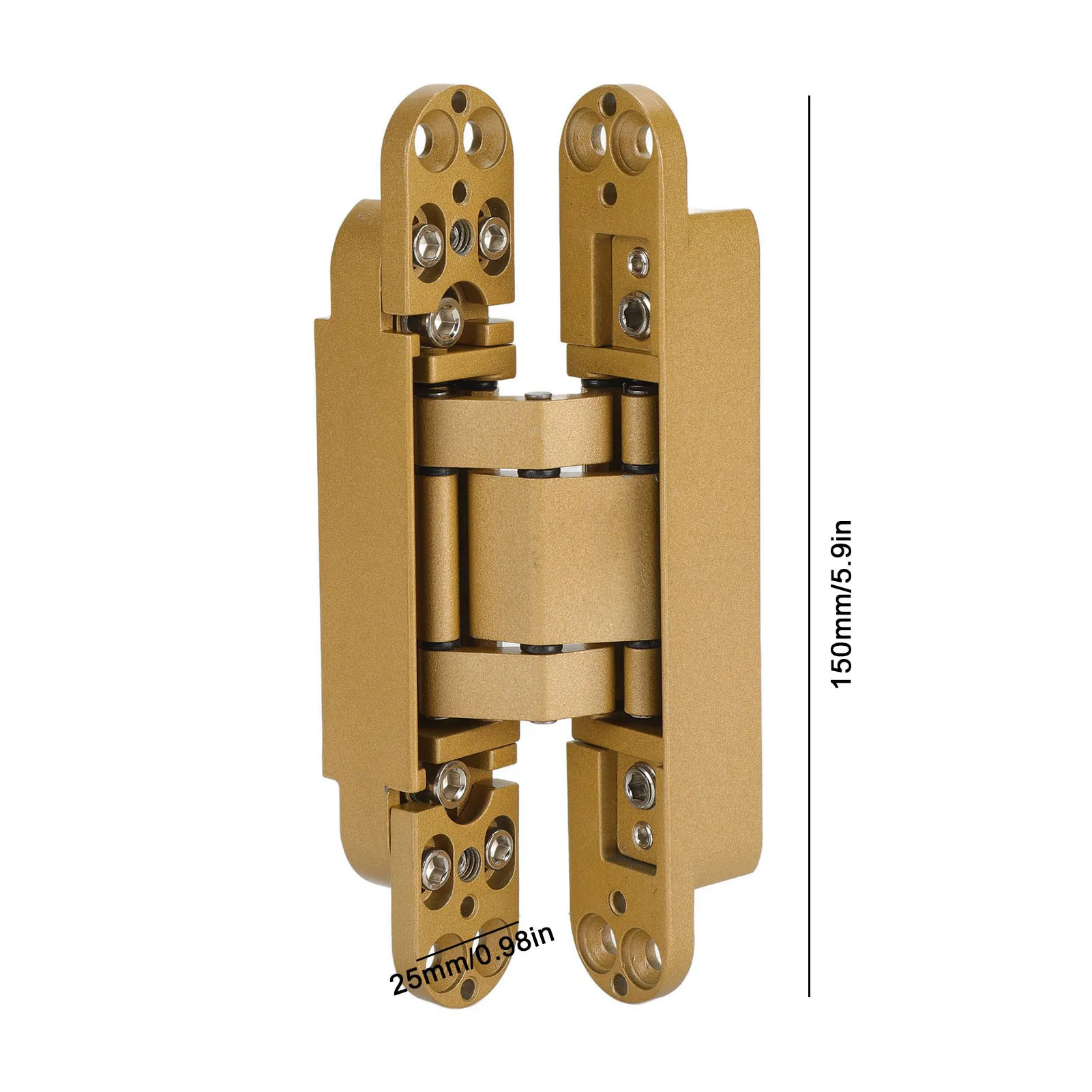مفصل باب ثلاثي الأبعاد مفصلات الأبواب قابلة للتعديل 180 درجة زاوية فتح ثلاثية الأبعاد مفصل باب قابل للطي مع مسامير مفتاح ربط سداسي للباب الخشبي 40 كجم #6