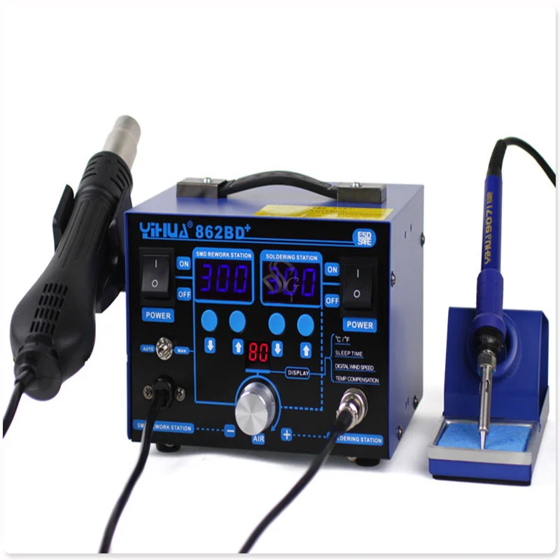 862BD+ โทรศัพท์มือถือ Rework Station Desoldering Machine สําหรับซ่อมเมนบอร์ด