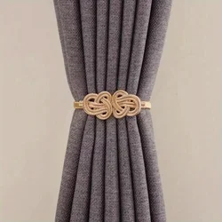 1pc Chinese Light Luxury Curtain Tiebacks Modern Knot Metal Spring Curtain Buckle Fixed Storage Curtain Accessories Home Decor