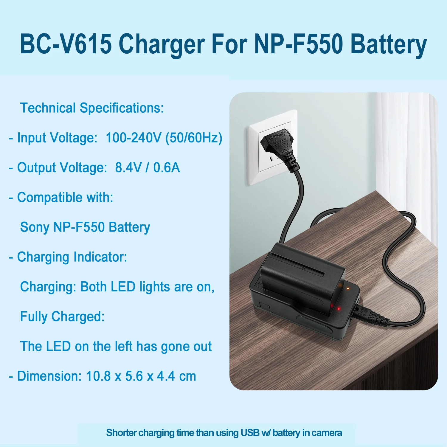 für Sony BC-V615 Akku-Ladegerät für Kamera NP-730 NP-930 NP-F330 NP-F530 NP-F550 NP-F750 NP-F930 NP-F950 NP-F960 BCV615 – Detail 5