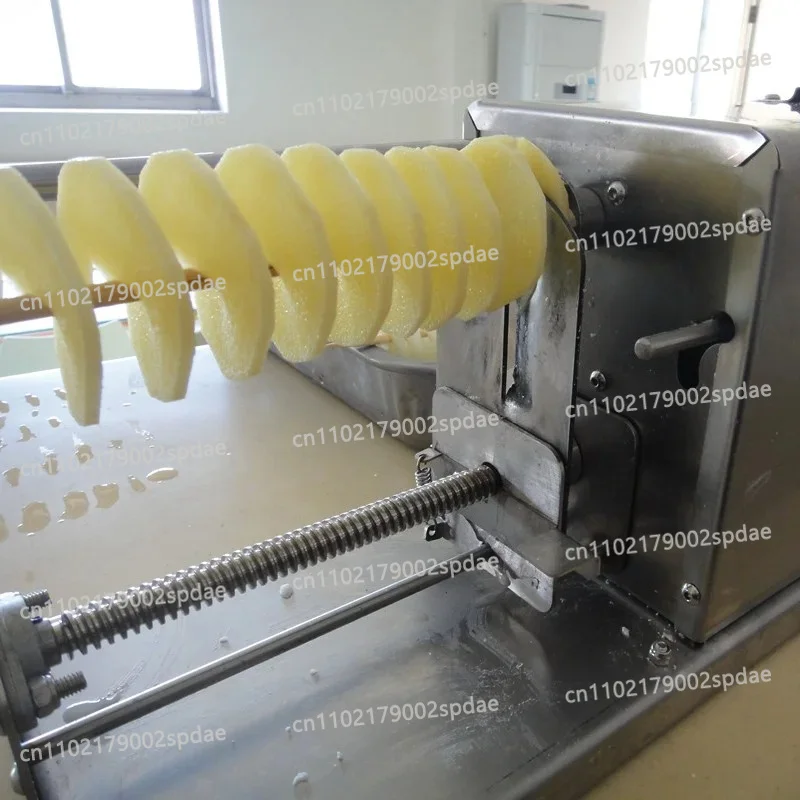 Automatic Stretch Stainless Steel Potato Slicer Chips Cutter Tornado Potato Machine Spiral Twisted Potatoes On A Stick