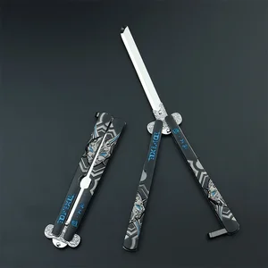 New animation game genshin impact butterfly knife knife toy metal weapon not shared wolf last road cyno weapon model present 10 Main Sales Butterfly Table Tennis - №6