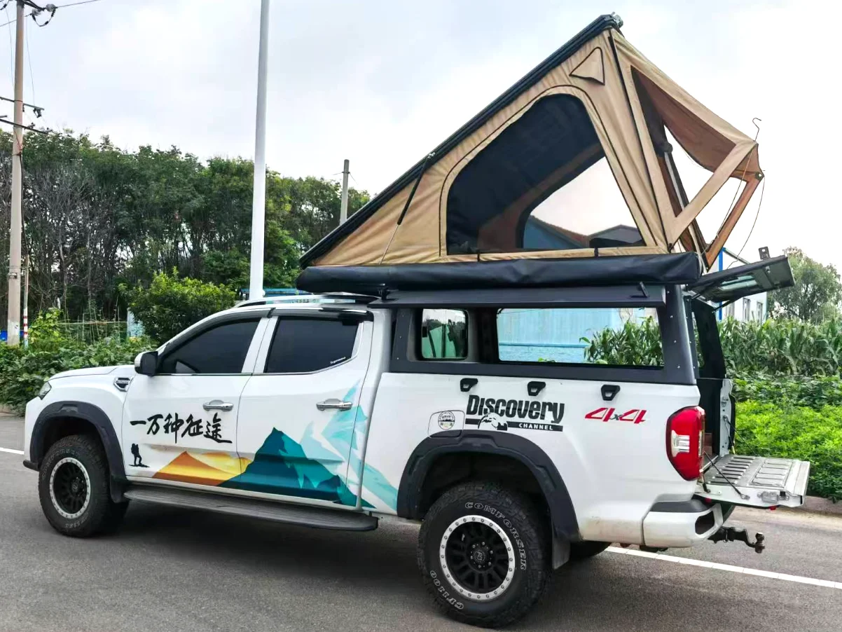 4x4 Aluminum Outdoor Hard Shell Roof Pickup Truck Top Tent Waterproof 2-3 Person Capacity For Off-Road Camping