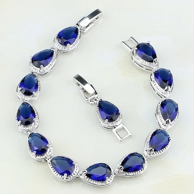 Fashion Sense Water Drop Silver Color Bracelet Women\\'s Extended 3 Color Zircon Gift Fashion Braceletjewelry Mother