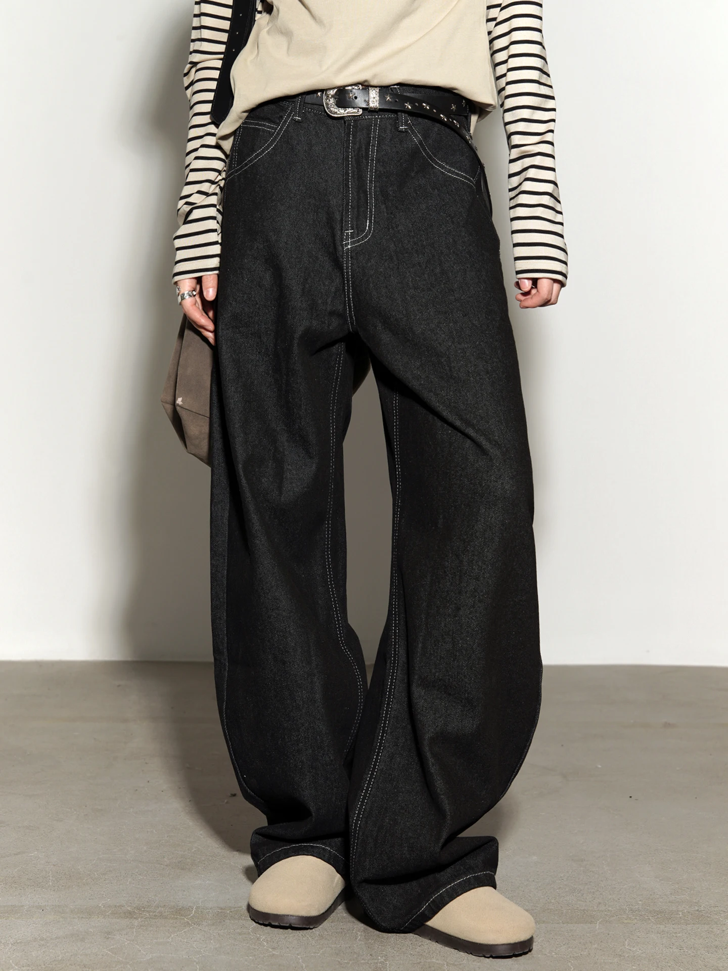 

Женские повседневные джинсы Color Blo, новые весенние прямые джинсы с пуговицами на талии, средней мягкости, однотонные, из денима