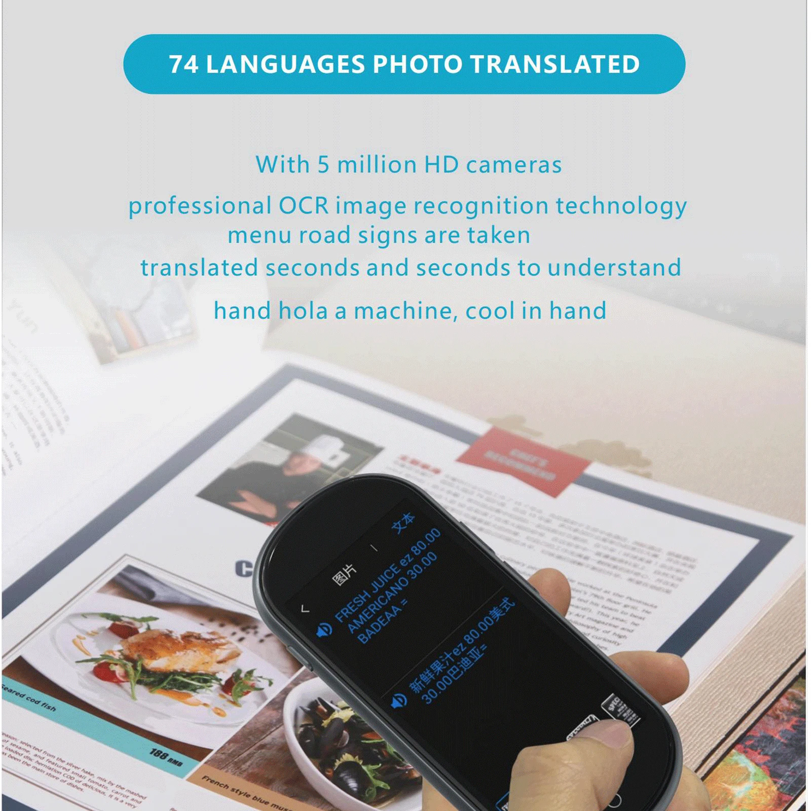 

4G LTE Sim Card Portable Real-time Online Translation 137 Languages Smart Voice Translator Multiple Automatic Translator
