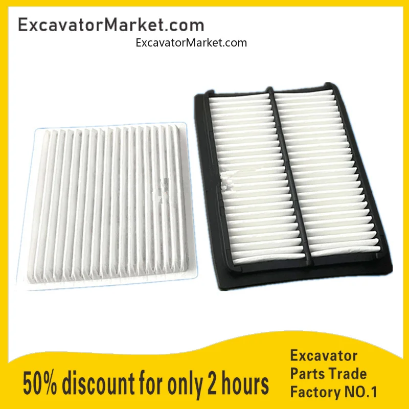 For Excavator Shantui 135 150 245L 215 130 210 220 2358 built-in external air conditioner filter filter mesh high quality parts