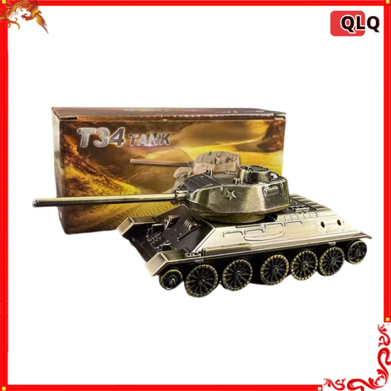 

Alloy Die-Casting T34 Creative Tank Model Ornament Made Of Alloy Metal, Wheels That Can Rotate, Children'S Toys, Holiday Gifts