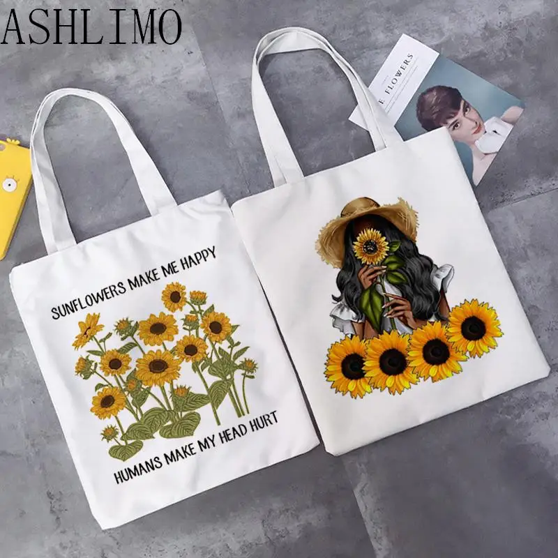 

Design Shopper Sunflower Women Shoulder Bag Canvas Bags Tote Bags Shopper Bags Harajuku Shopper Bags Fashion Casual Bags Tote