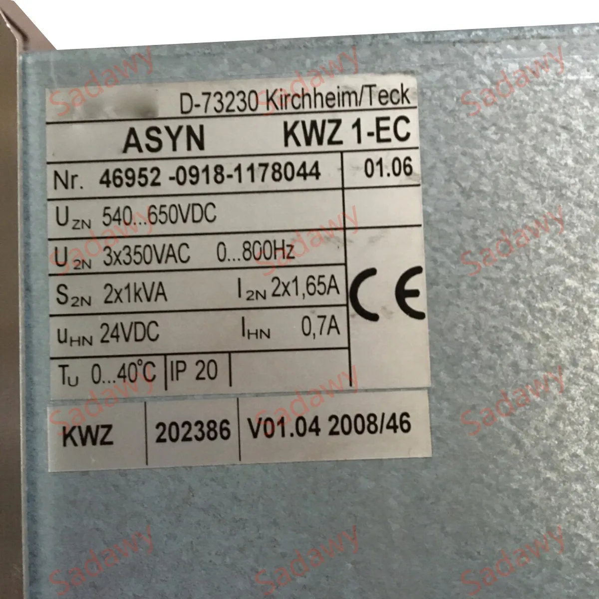 AMK AMKASYN Original KWZ1-EC D-73230 แหล่งจ่ายไฟเซอร์โวพร้อมการรับประกัน
