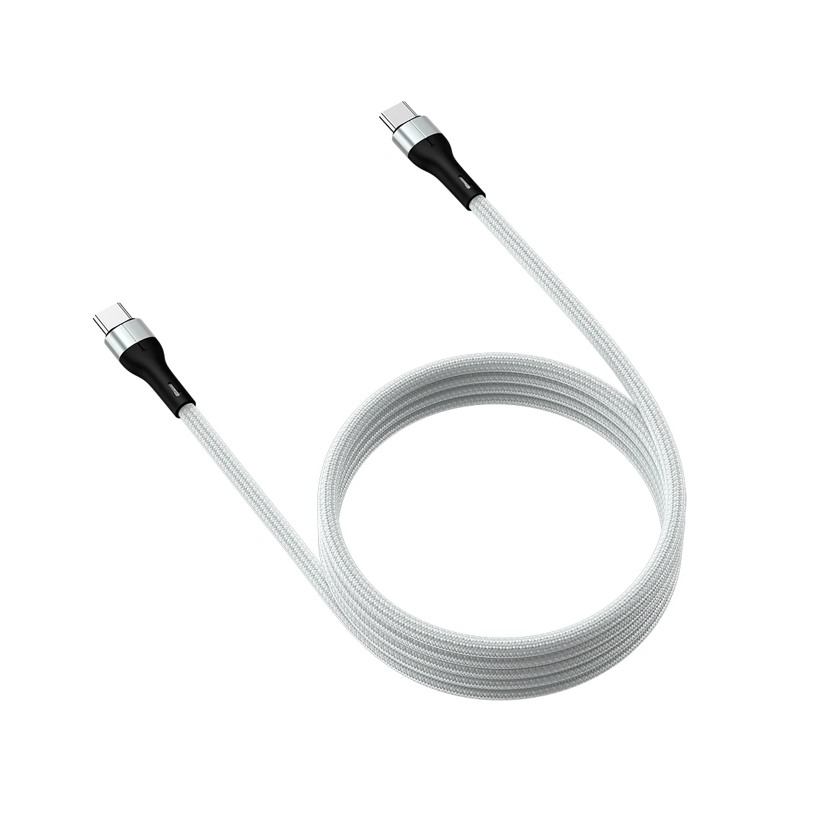 100W High-speed Charging Cable For Huawei Samsung Xiaomi 1M 2M USB C To Type C Magnetic Automatic Storage Fast Charger Cable