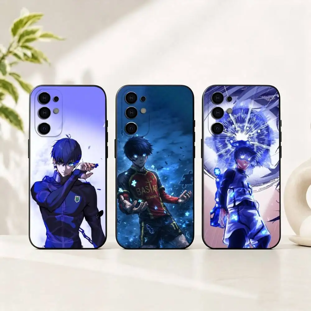Anime Blue locks Yoichi Isagi Phone Case For Samsung S25,S24,S21,S22,S23,S30,Ultra,S20,Plus,Fe,Lite,Note,10,Black Cover