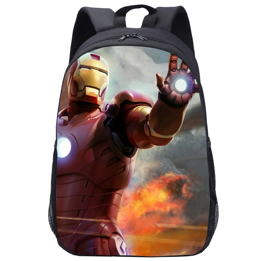 

New Marvel Comics Iron Man Student Schoolbag 3d Printed Pattern Personalized Schoolbag For Primary And Secondary School Students