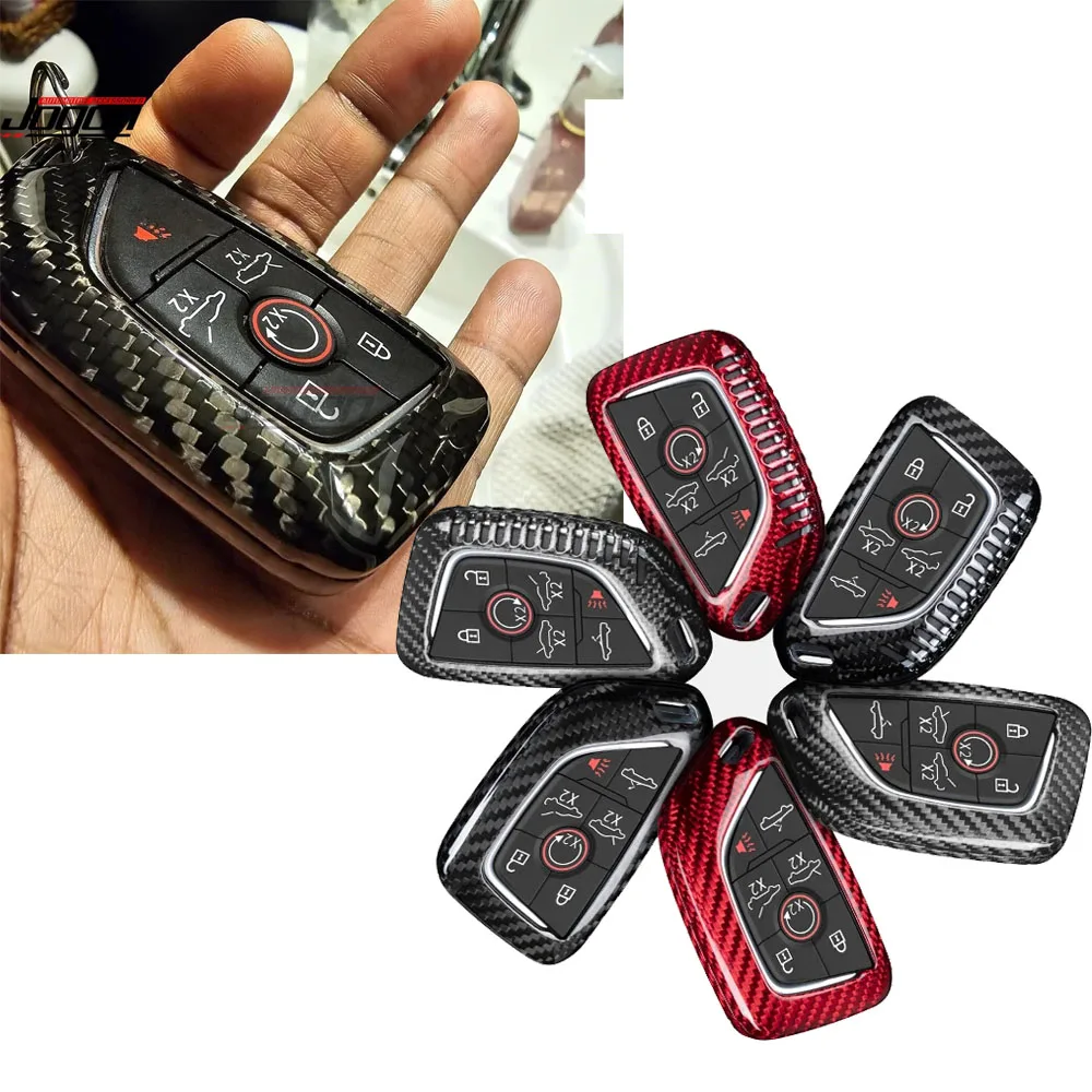 

For Chevrolet Corvette C8 Z51 Z06 2020-2024 Carbon Fiber Car Remote Key Fob Cover Shell Interior Protective Decoration