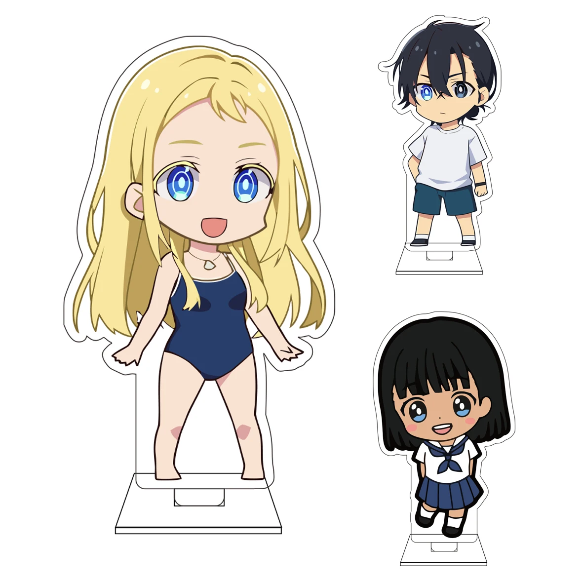 10CM Anime ‌ Summer Time Rendering Cosplay Niedliche Acryl-Figur Standplatte MIO KOFUNE Ornamente Geschenke