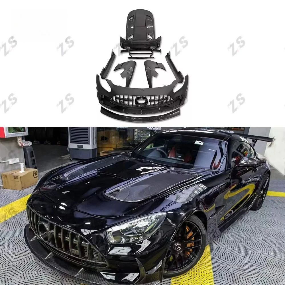 Halb-Kohlefaser Auto-Frontstoßstange Motorhaube Heckspoiler Seitenschweller Karosserie-Kit für GT Black Series Bodykit