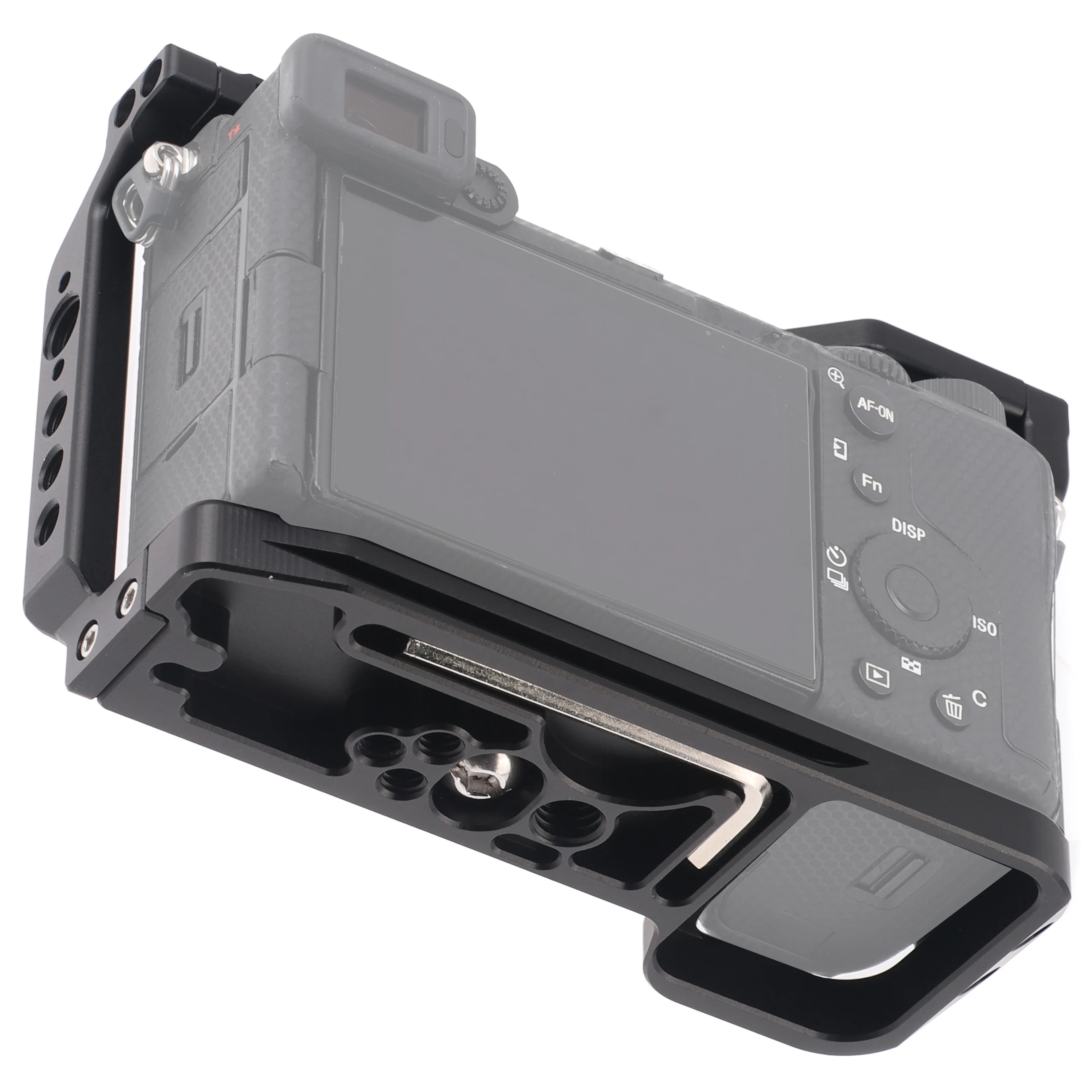 RaidNeo A7C gabbia per fotocamera per Sony Alpha 7C Vlog telaio per fotocamera in lega di alluminio gabbia protettiva Rig con foro ARRI per scarpe fredde