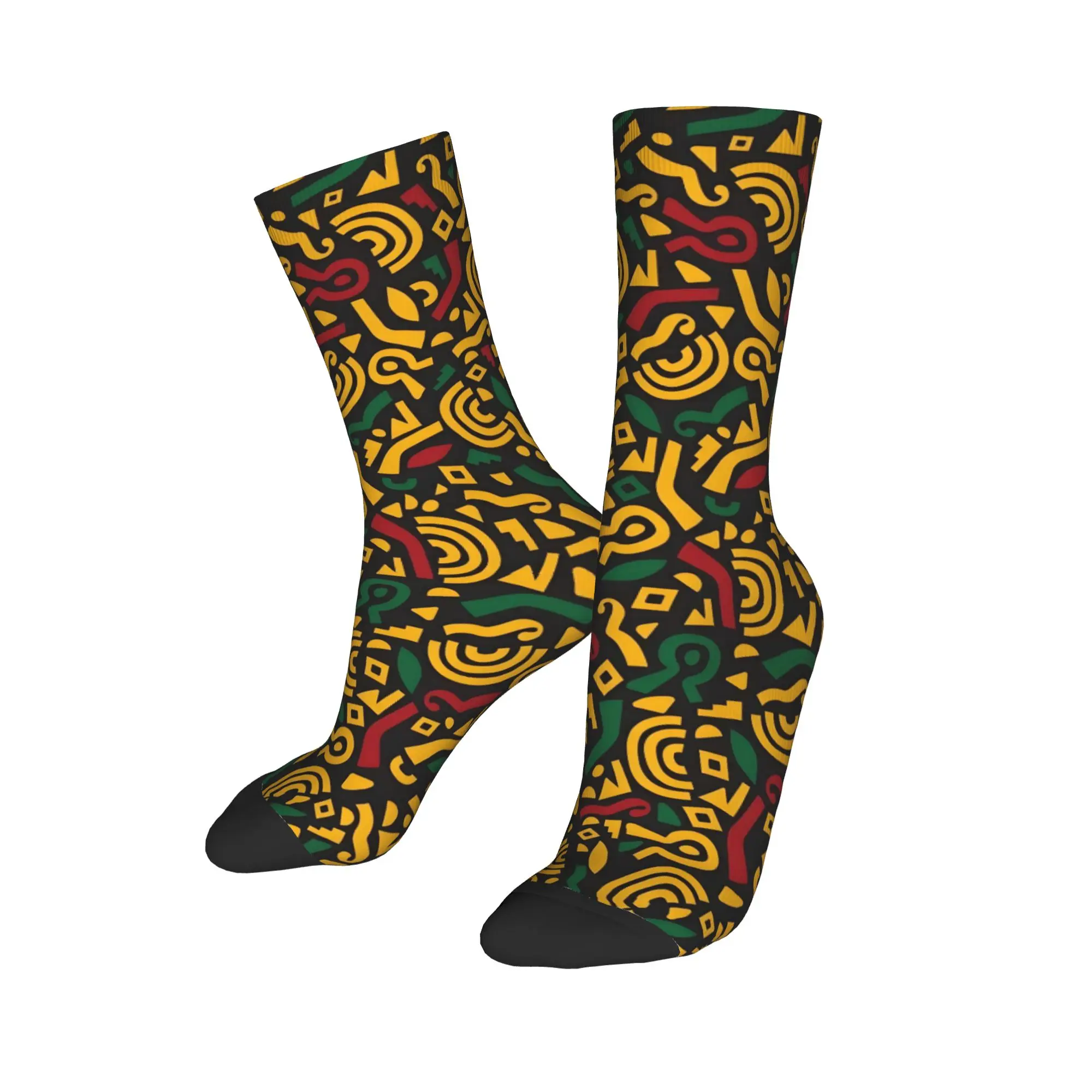 

Custom African Print Ankara Men Women Crew Socks Unisex Novelty 3D Print Dress Socks