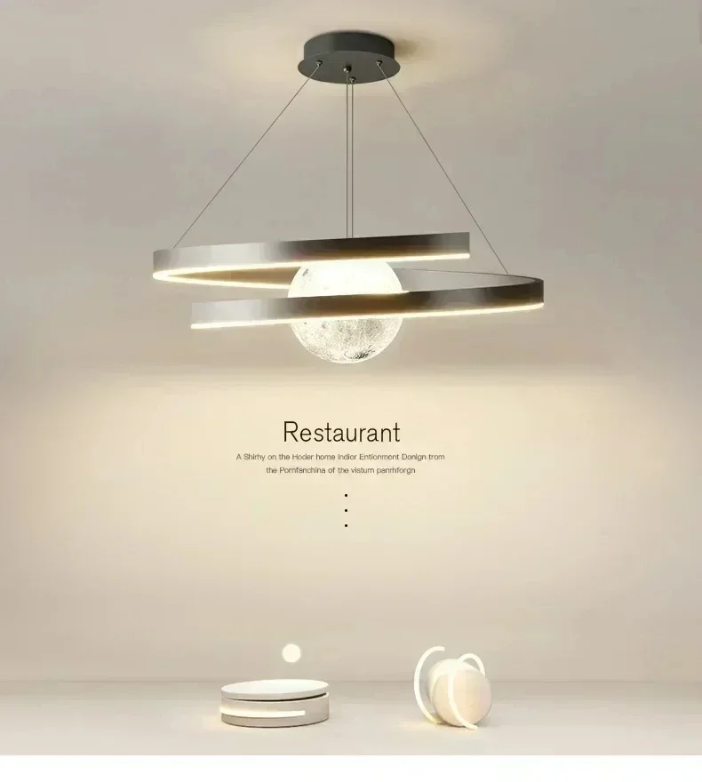 

Modern Minimalist Led Pendant Lamp For Living Room Bedroom Dining Kitchen Black Ring Hanging Ceiling Chandelier Lighting Fixture