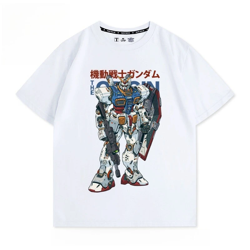 Camiseta Estampada Anime Mobile Suit Gundam RX78, Camiseta Unissex, Camiseta Esportiva Masculina, Nova Coleção Verão 2026