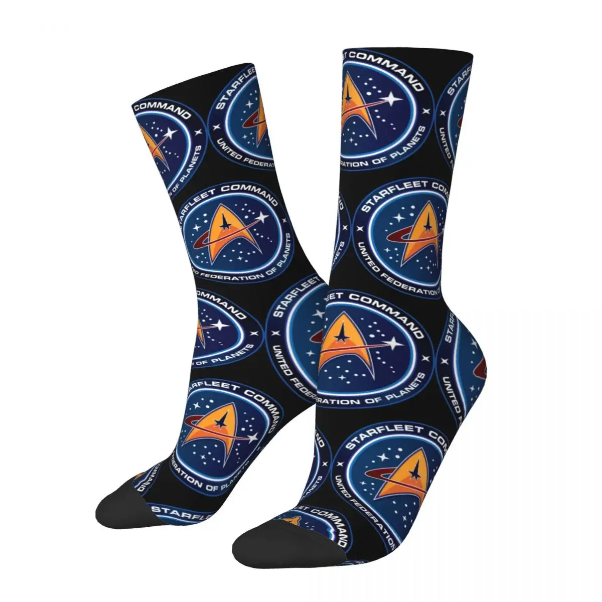 Star Treks Starfleet Theme Design Unisex Winter Socks Warm Happy Socks Street Style Crazy Sock