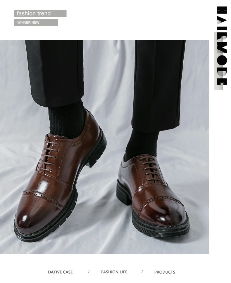 Zapatos Brogue clásicos para hombre, zapatos de cuero de tendencia para bodas y eventos sociales, zapatos de vestir de alta calidad para hombre, zapatos informales de negocios para hombre
