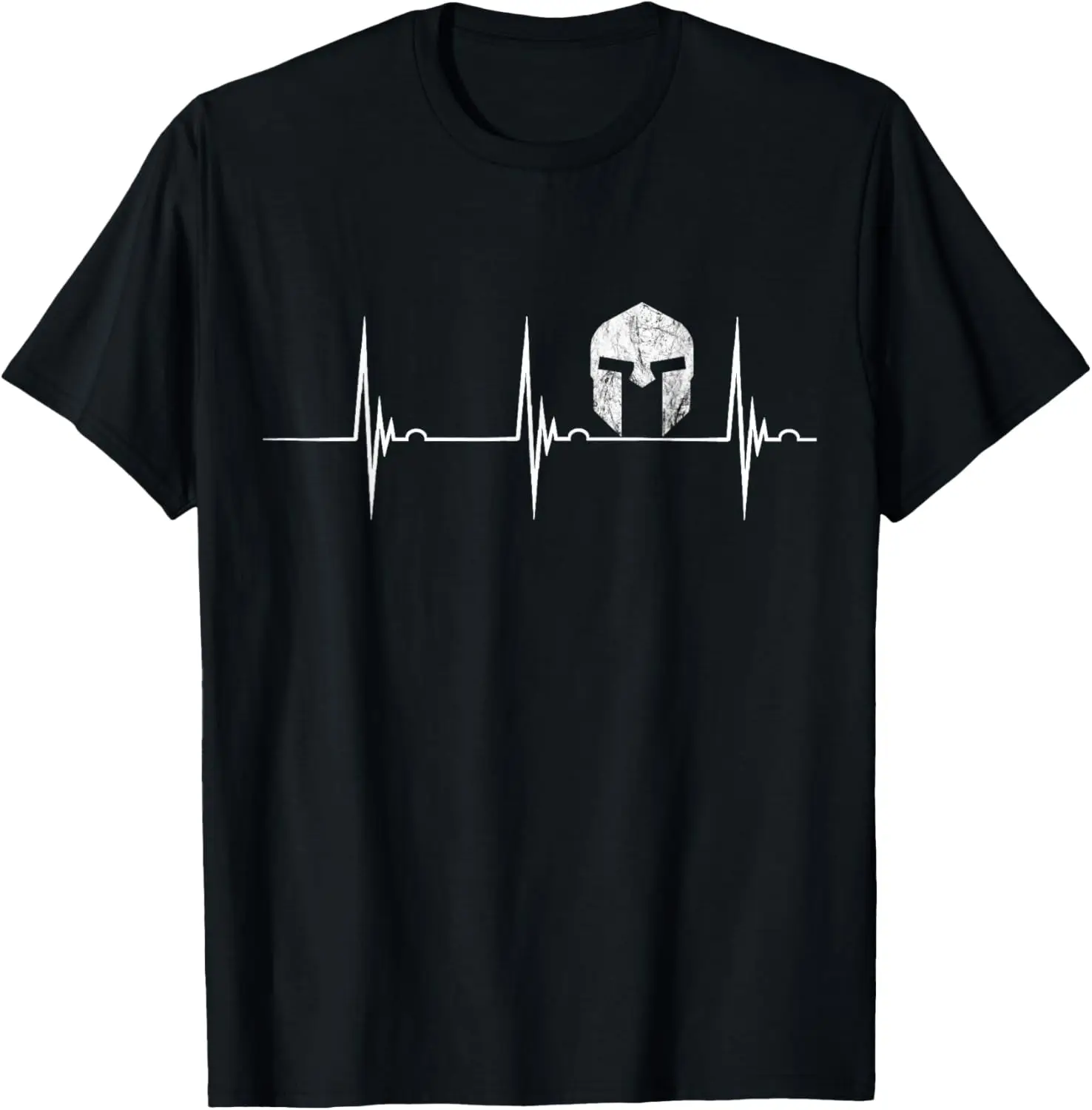 

Футболка со шлемом Gladiator Sparta Heartbeat EKG Pulse Spartan Warrior