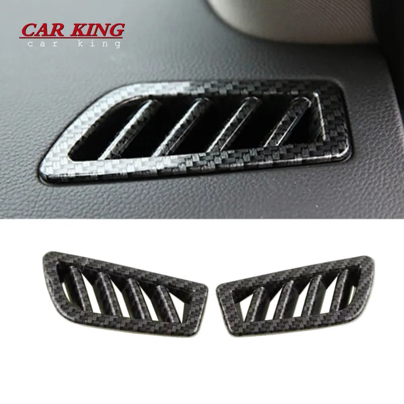 

ABS Carbon fiber Accessories Car front Dashboard Air conditioner outlet AC Vent frame Cover Trim For Renault Koleos 2017 2018