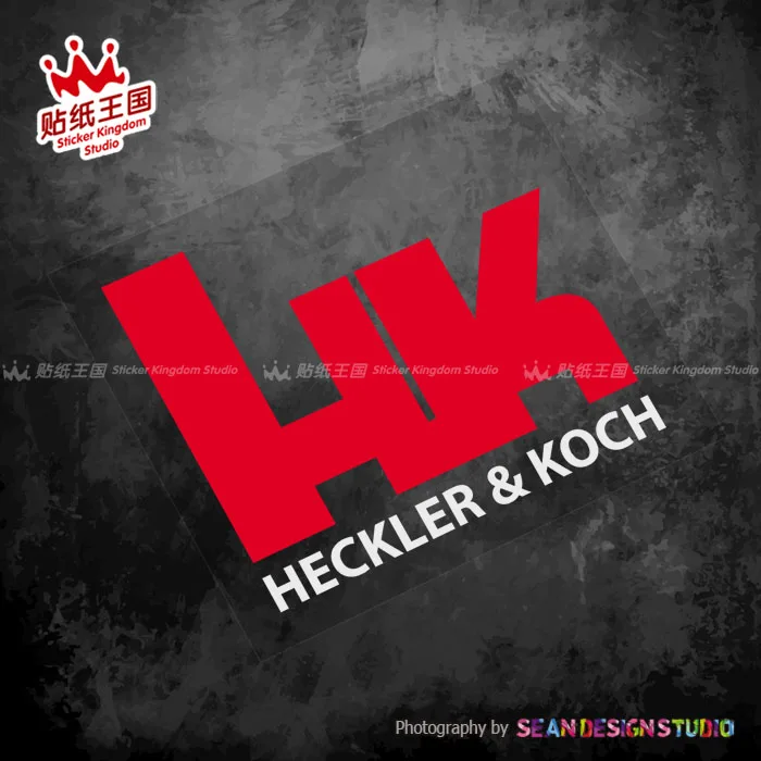 For HK Heckler & Koch Motor bike Auto Car SUV Motorcycle Reflective Military Stickers Waterproof Decals Z04