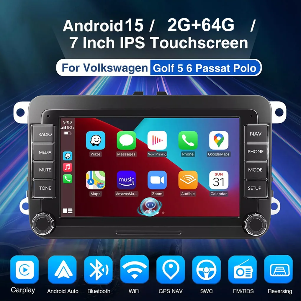 Dynamic GOLF MK5 MK6 7 Car Stereo With 264 Customizable Sound Settings And Enhanced User Experience