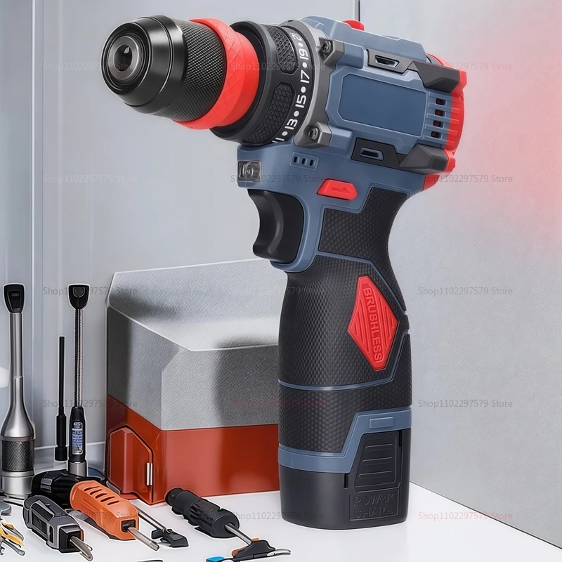 16.8V 2 In1 Drill Electric Screwdriver Multi-function Power Tool 45Nm Torque Brushless Motor Screw Driver Electronics Repairing