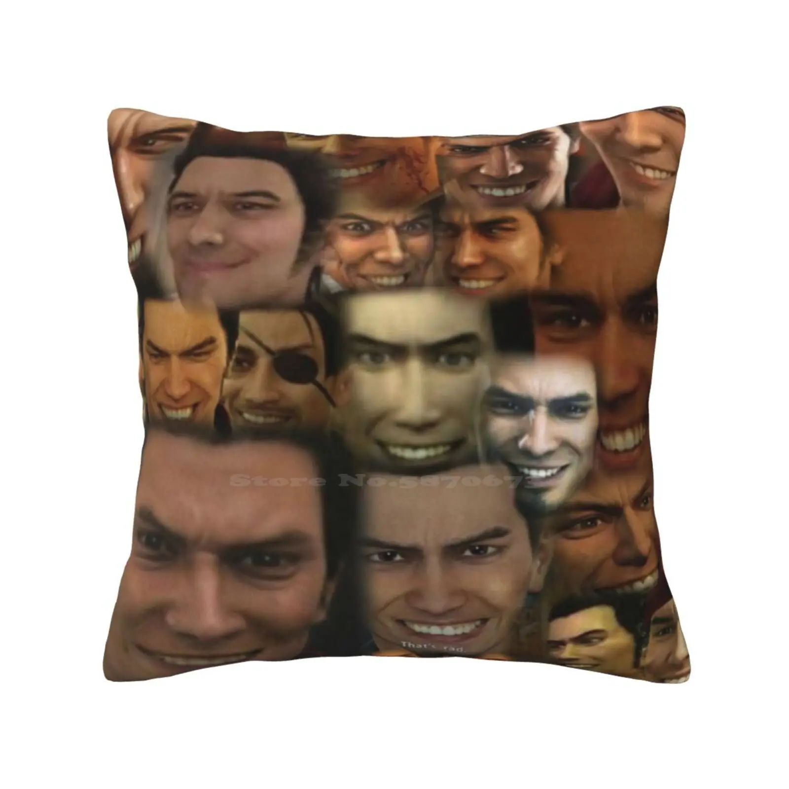 Happy Kazuma Kiryu : ) Soft Comfortable Pillowcase Ryu Ga Gotoku Kazuma Kiryu Goro Majima Yakuza Kiwami 2 Yakuza 0