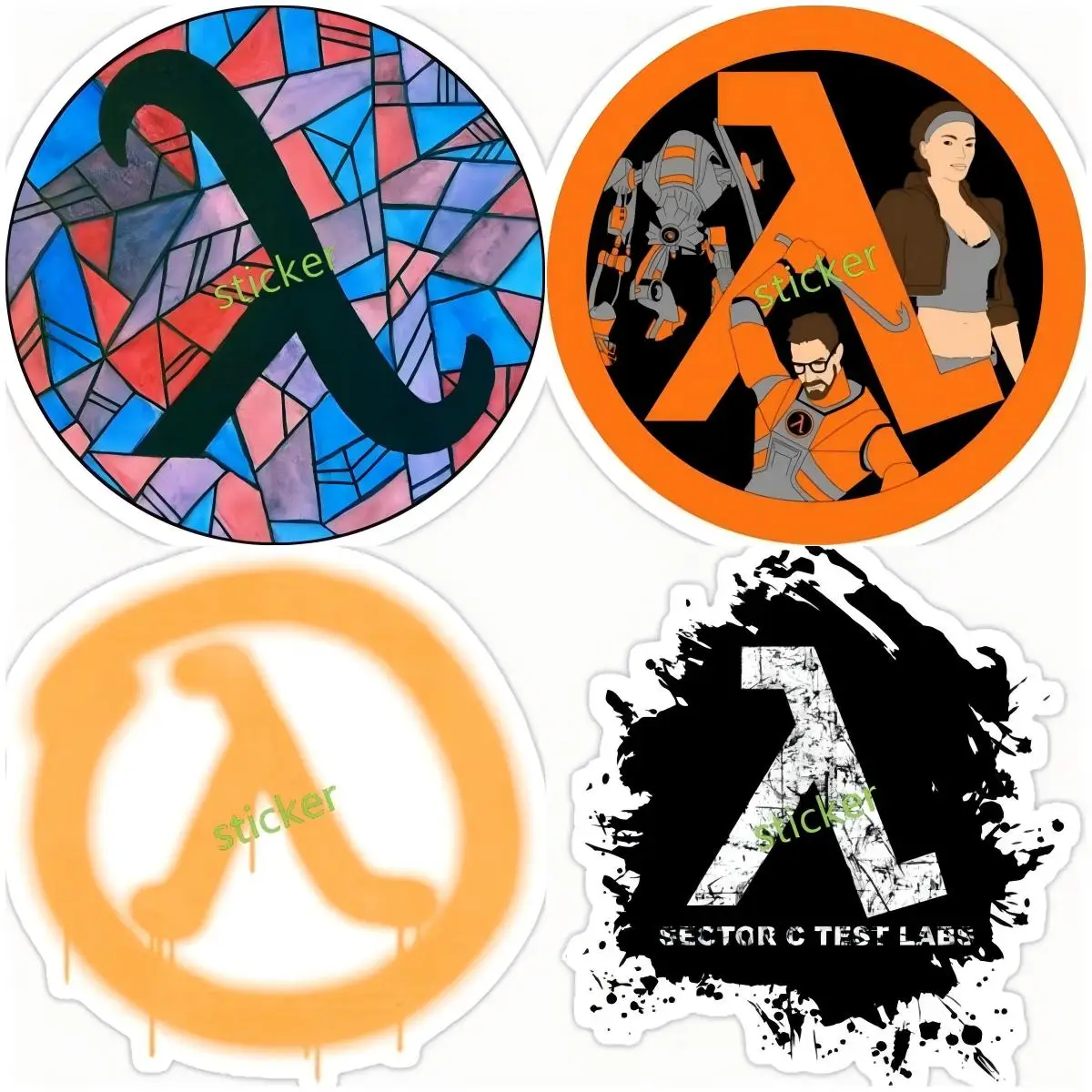 

Half-Life Inspired Lambda Symbol Vinyl Cartoon Decals VAN Camper Occlusion Scratch Car Accessories