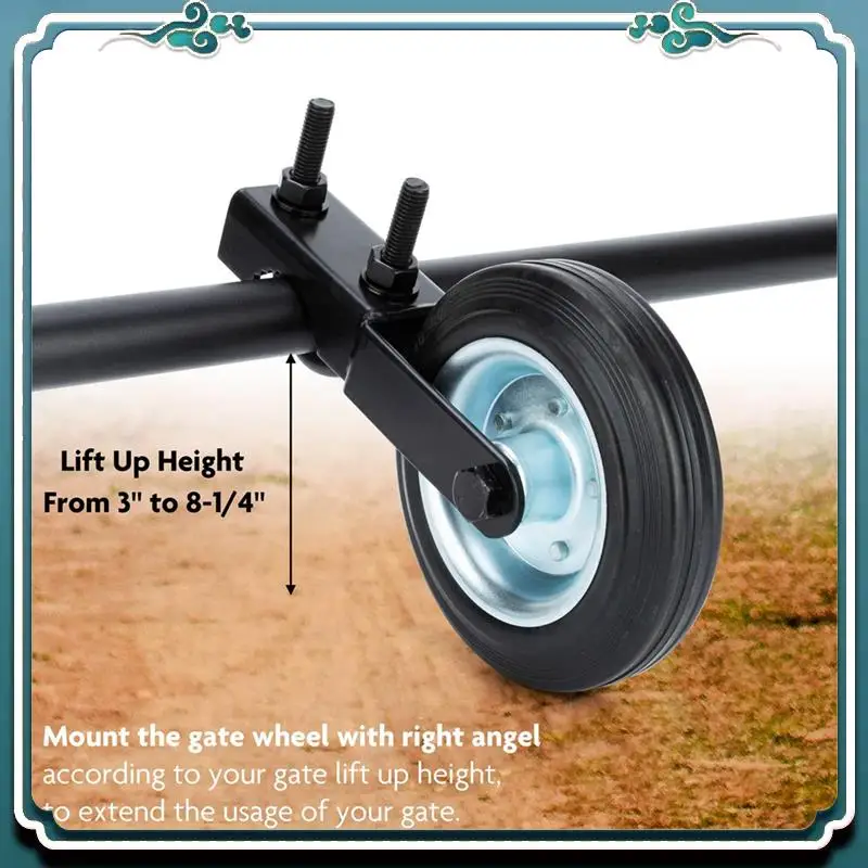 قسط 6 بوصة بوابة عجلة بوابة العجلات عدة الثقيلة بوابة مساعد عجلة بوابة دعم عجلة لسلسلة ربط سياج بوابة متأرجحة ، Durab #5