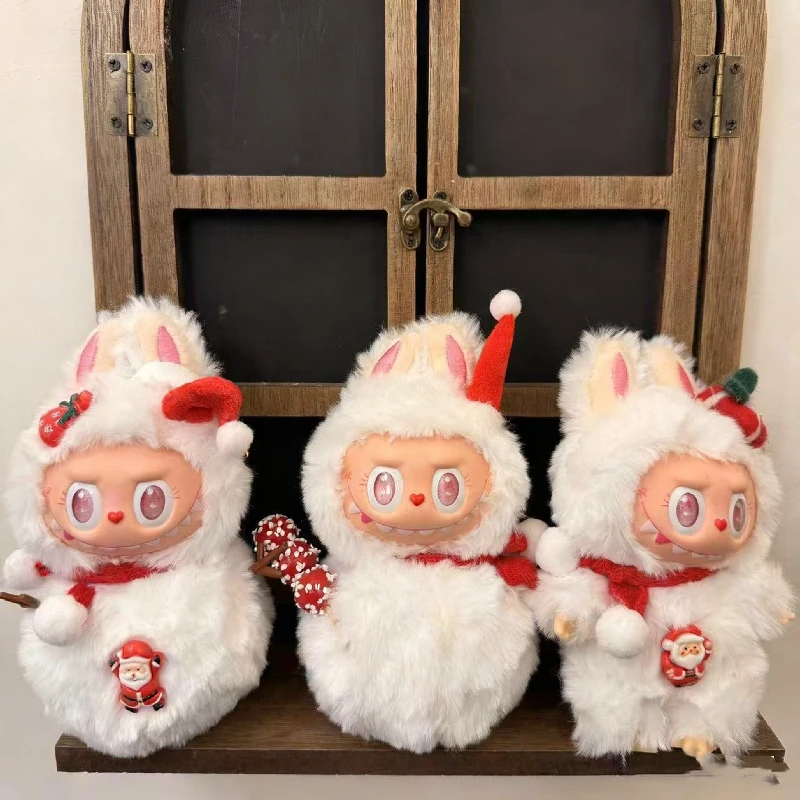 

Для Labubu с одеждой Санта-Клауса, рождественская милая виниловая кукла 17 см V1 V3, аксессуары для одежды «сделай сам», игрушка, подарок, украшение, подвеска, набор
