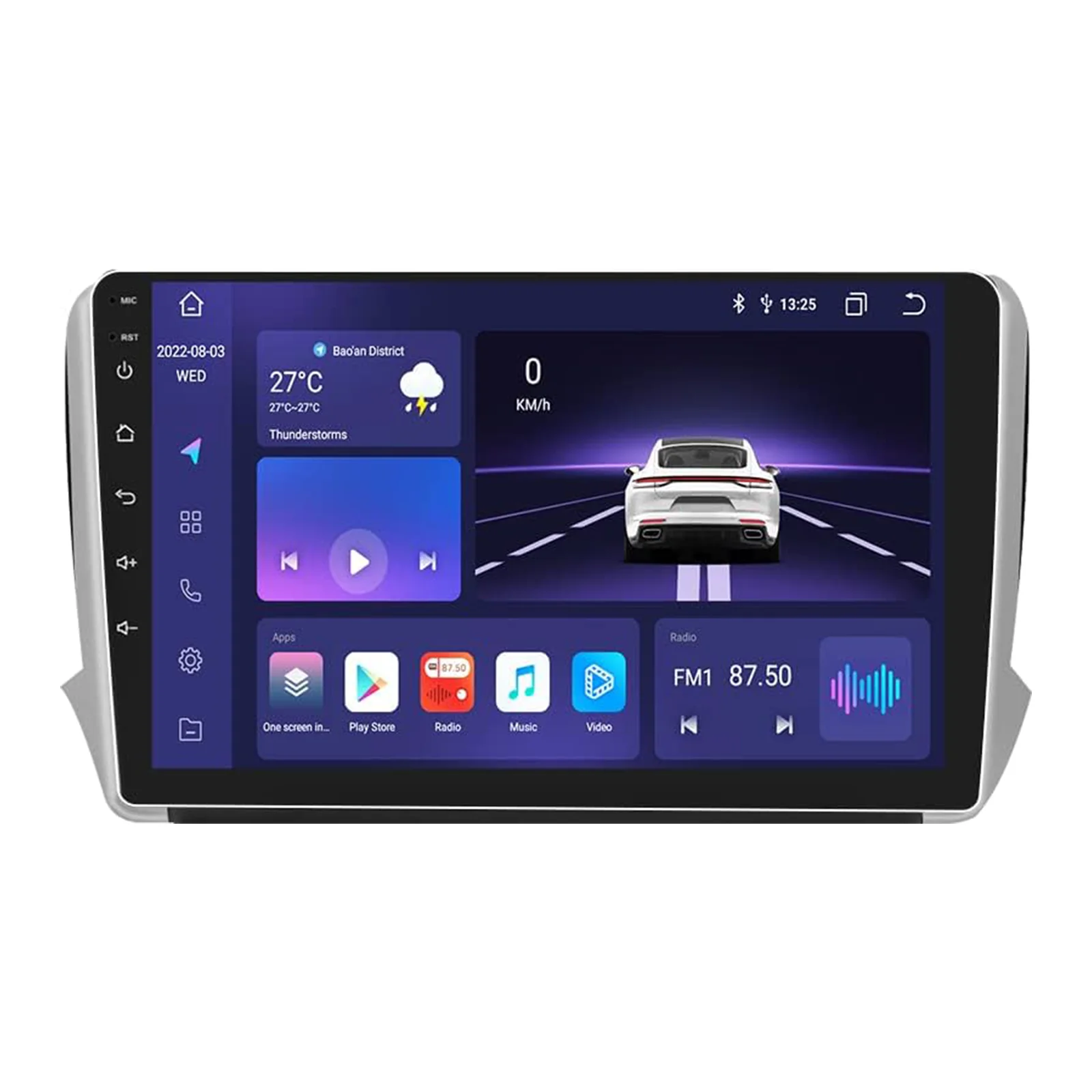

10.1’’ Android car radio for Peugeot 208 2008 2012-2018 Android Auto Carplay Bluetooth, WiFi,4G,GPS, FM Radio,64G