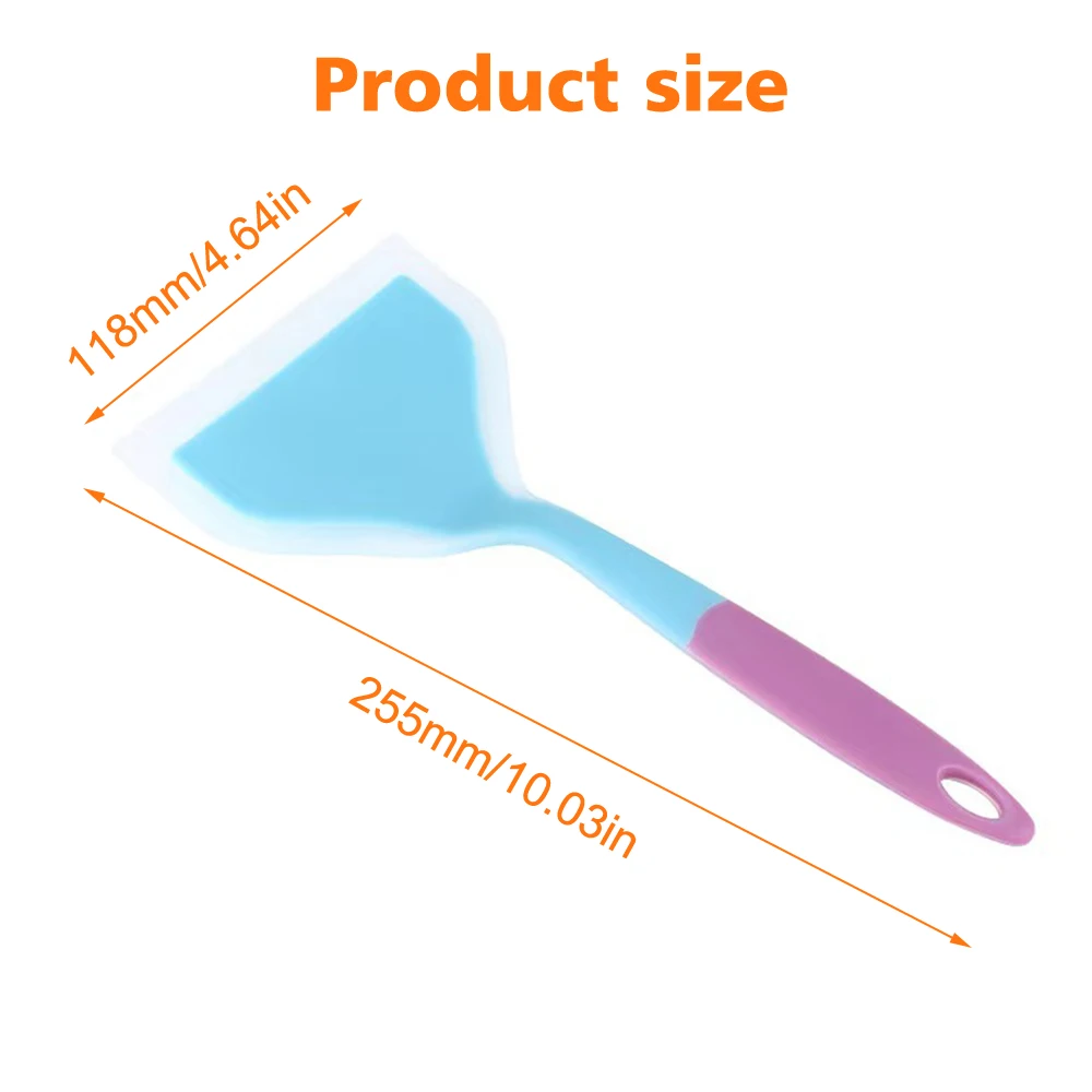 لون عشوائي سيليكون ملعقة الغذاء الصف غير عصا واسعة الفم شريحة لحم البيض المقلي مجرفة أدوات المطبخ الخبز #6