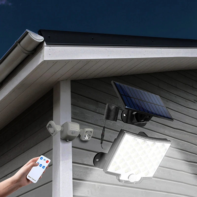 Lampu tenaga surya LED, lampu tenaga surya untuk di luar ruangan 160 Sensor gerakan tahan air 3 mode lampu bertenaga surya terpisah