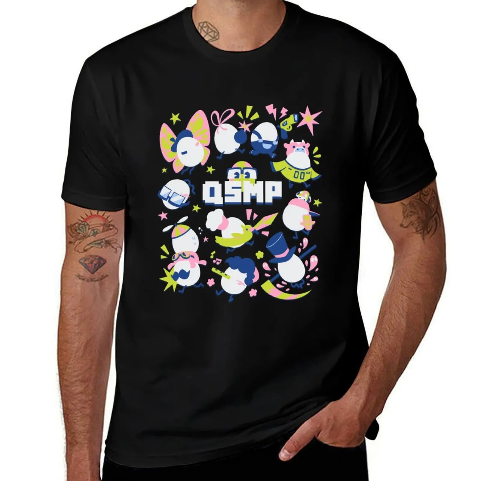 

QSMP EGGS T-Shirt Casual Pattern Print Tee Shirt