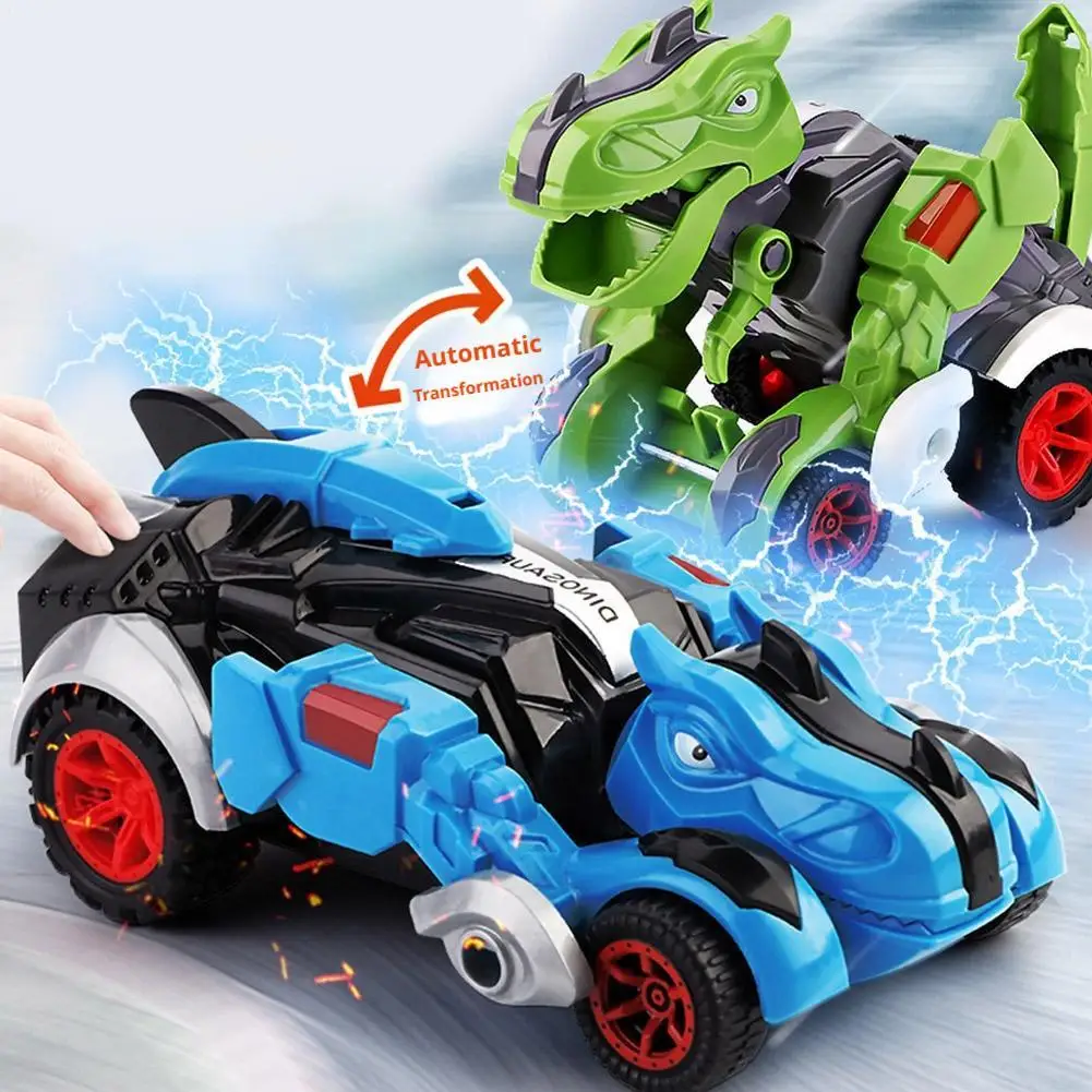 

2-in-1 Transforming Dinosaur Car Robot Toys for Boys Deformation Dino Vehicle Figures Birthday Gifts for Children