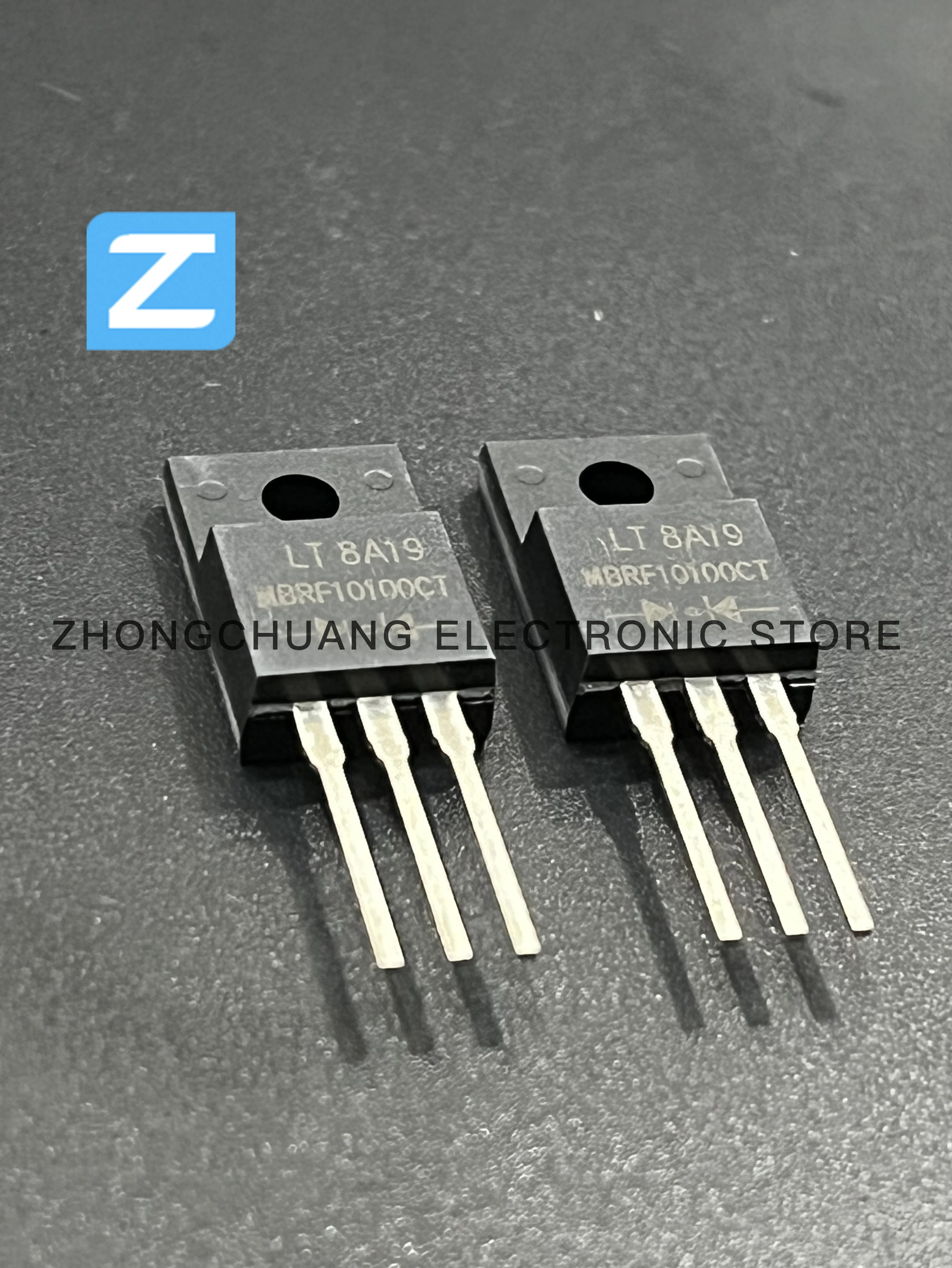 1-10PCS  MBRF10100CT TO-220F 100V 10A SCHOTTKY BARRIER RECTIFIERS new original