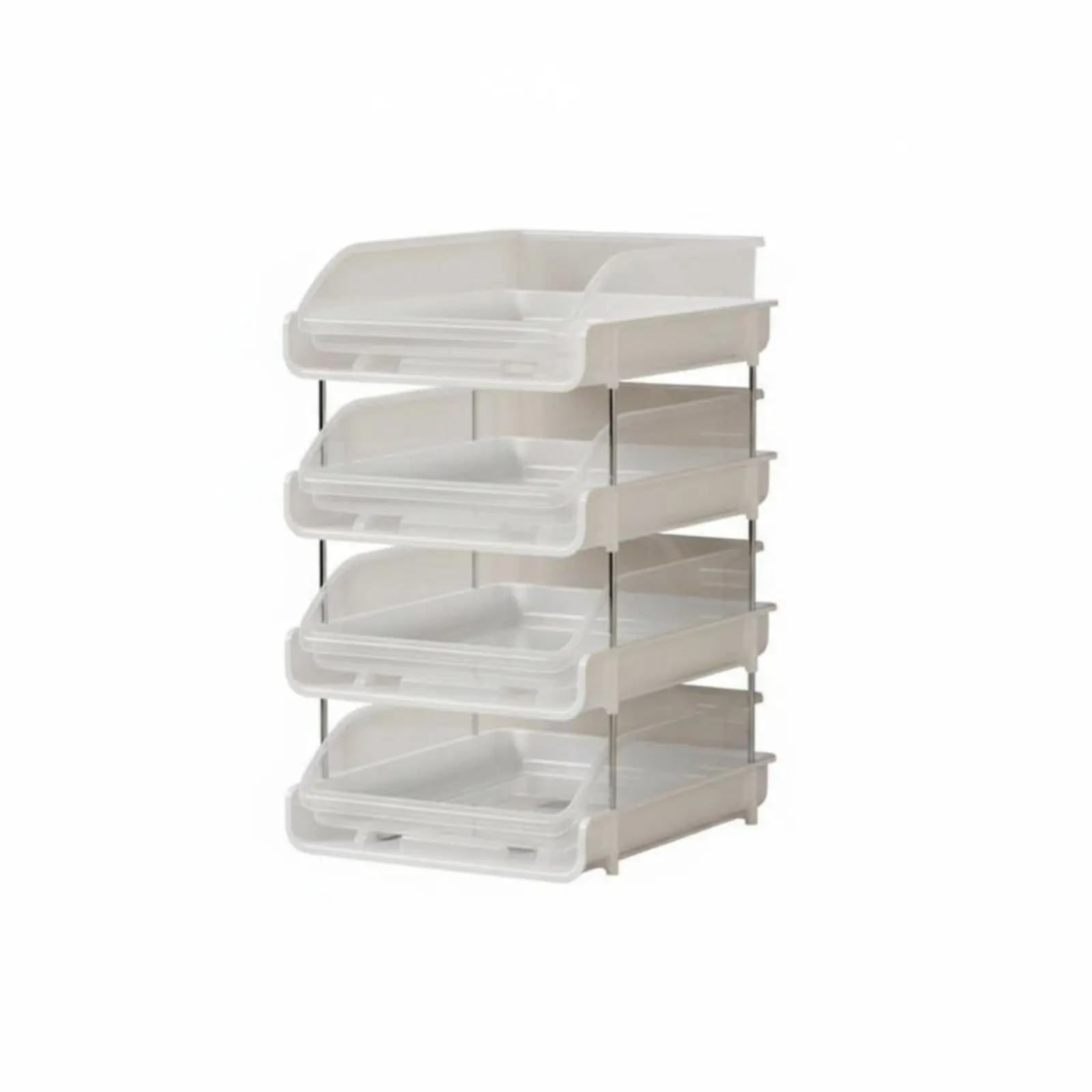 

Multi-Tier Desk Organizer Multifunctional Stackable Sliding Tray Large Capacity Easy Reach for Students, Study Room, Workspace