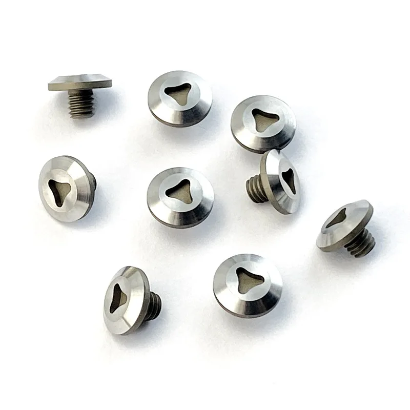 6 Sets/lot CNC 416 Stainless Steel Knife Handle DIY Making Screws M4 Thread Pairs Locking Rivet Spindle Nail Fastener Bolt