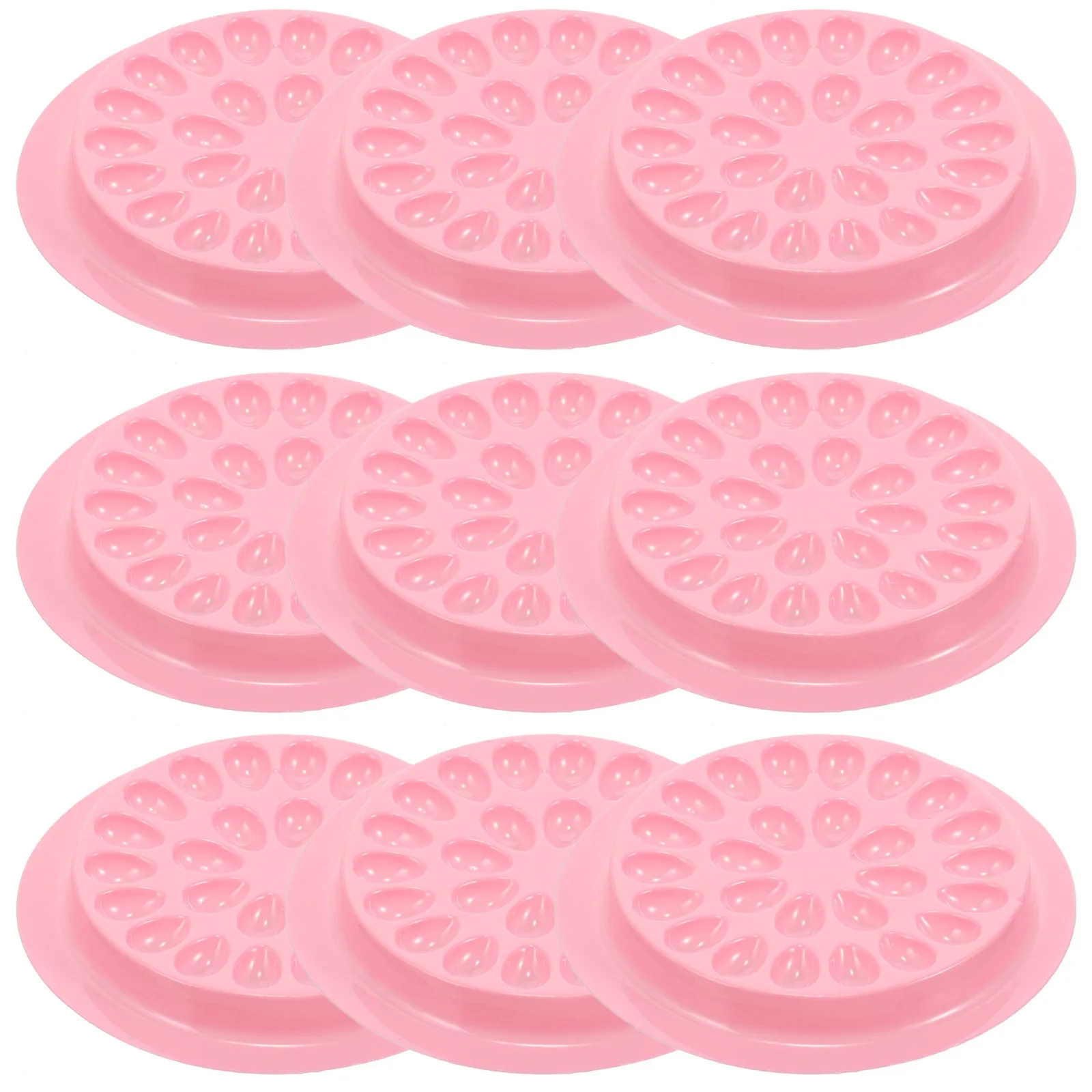 100 قطعة حامل غراء الرموش الصناعية تصميم متعدد الأخدود تطبيق سريع صالون المنزل استخدام لاش تمديد أداة البليت #5