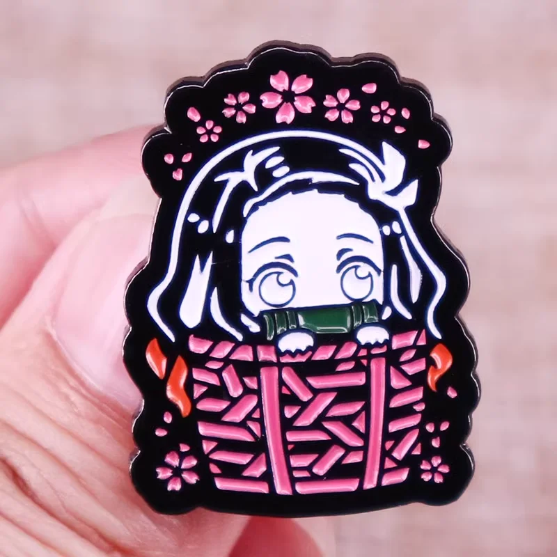 Demon Slayer Anime Enamel Brooch, Cartoon Accessory
